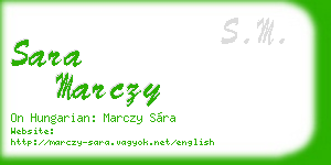 sara marczy business card